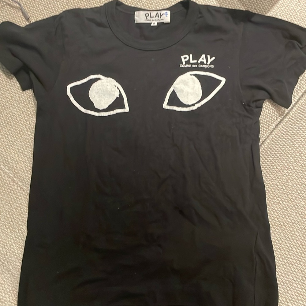 Comme des Garcons black Play kids S t-shirt used good shape